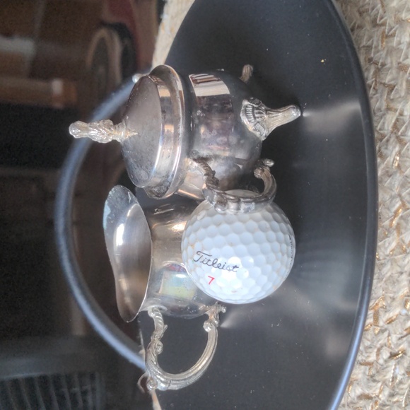 Children's silver plated cream pitcher and sugar bowl - Picture 2 of 6